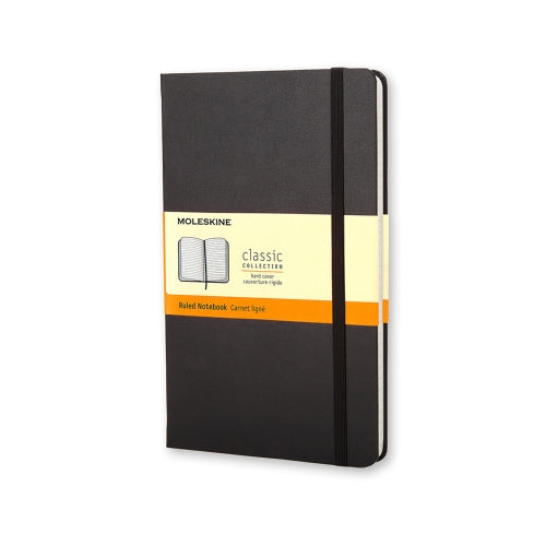 Moleskine Classic Notebook LARGE Size 5" x 8.25" RULED HARDcover