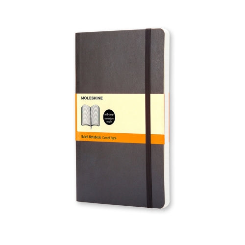 Moleskine Classic Notebook Pocket Size 3.5" x 5" RULED SOFTcover BLACK