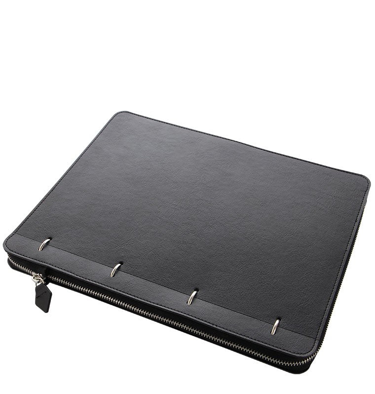 Filofax Clipbook Classic Monochrome A4 Zip Notebook Black