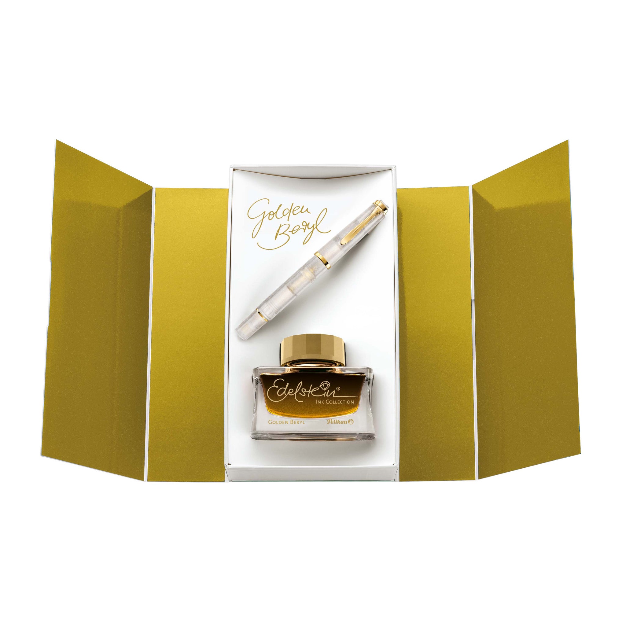 Pelikan Special Edition Classic 200 Golden Beryl Fountain Pen and Ink Set