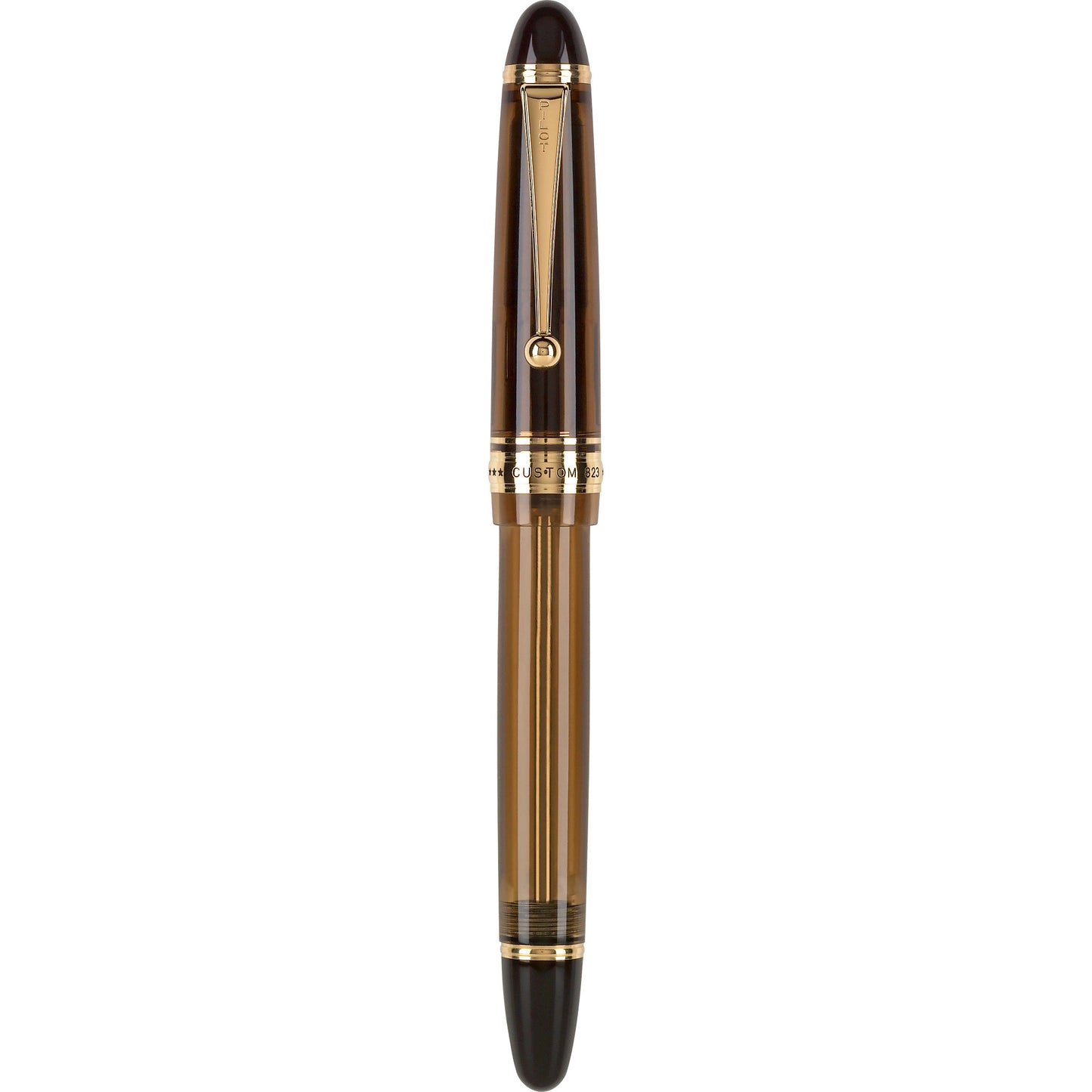 *PILOT CUSTOM 823 AMBER FOUNTAIN PEN