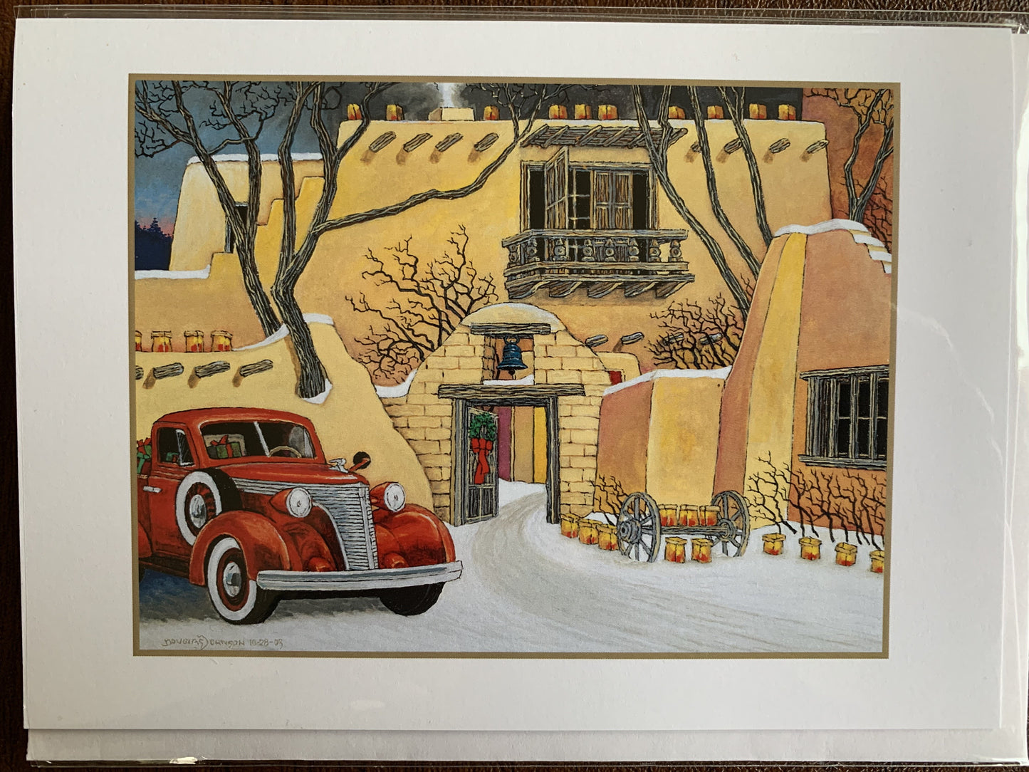 Santa Fe Christmas at Dusk by Douglas Johnson (choose boxed or single cards)