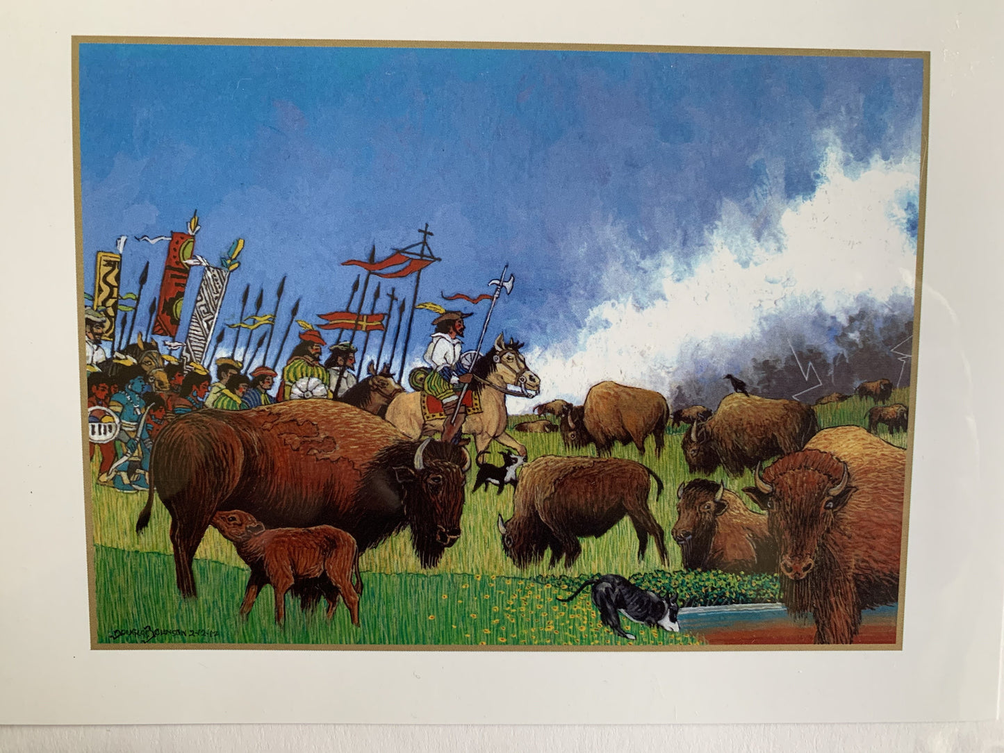 Coronado Among the Bison , 2012 by Douglas Johnson (choose boxed or single cards)