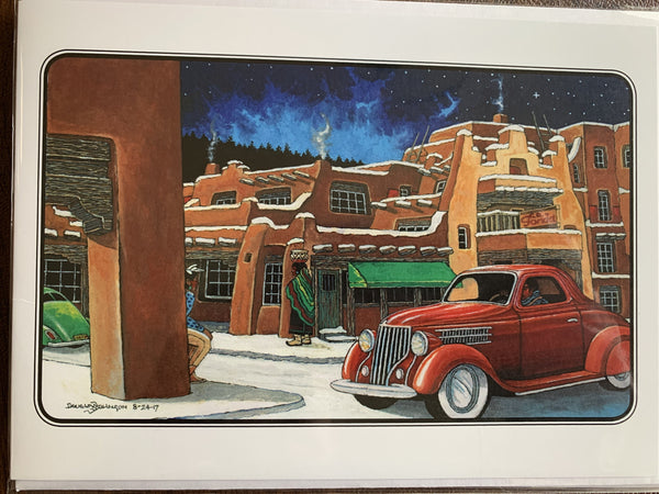 La Fonda, Santa Fe by Douglas Johnson (choose boxed or single cards)