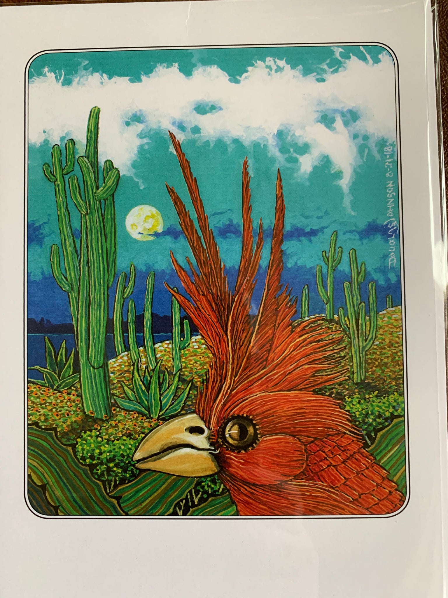 Red Bird by Douglas Johnson (choose boxed or single cards)