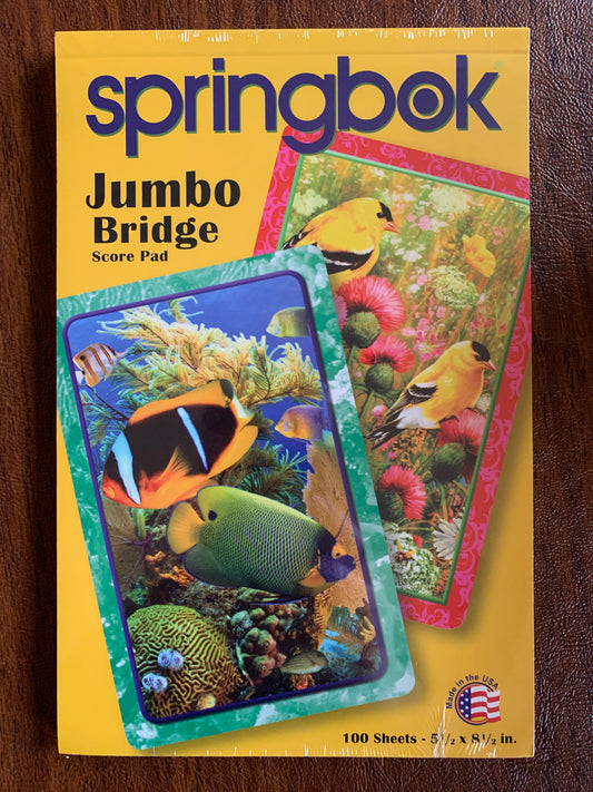 Bridge Score Cards, Jumbo