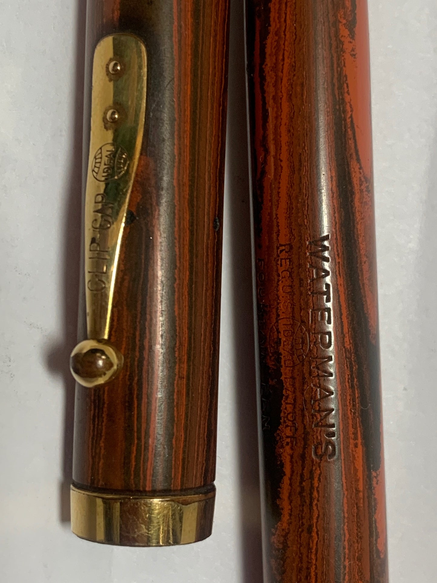 Waterman Ripple Rose c- 1918 14K fine flexible nib (Lou's)