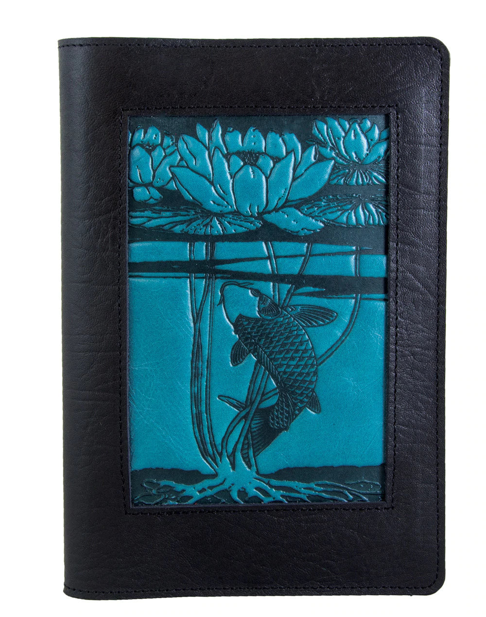 Oberon ICON Journal Water Lily Koi in Blue/Black (6x9inches)