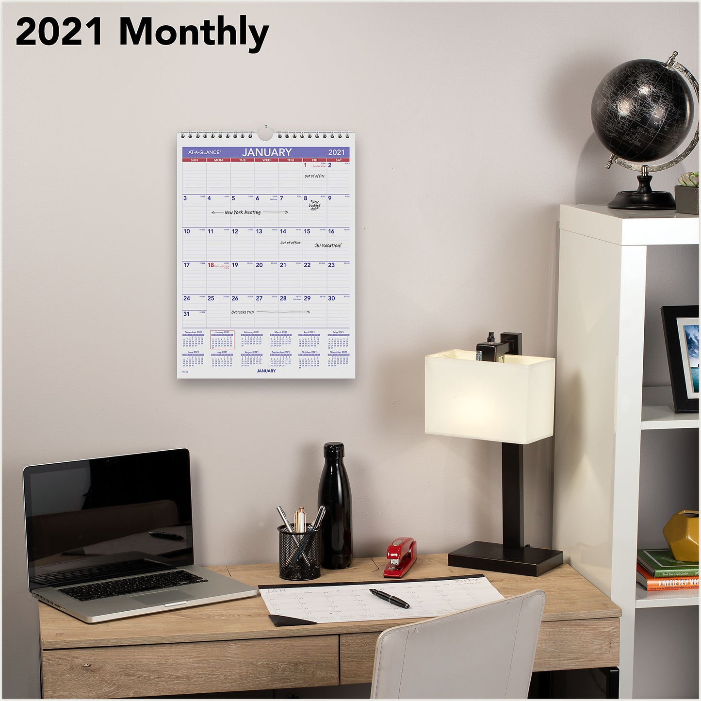 PM1-28 AT A GLANCE CALENDARS 2021