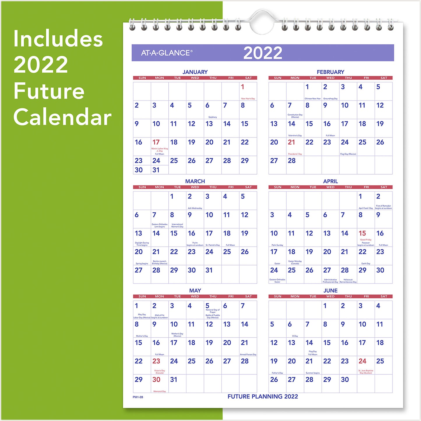 PM1-28 AT A GLANCE CALENDARS 2021