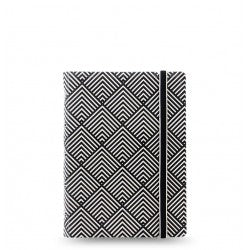 Filofax Notebook Impressions Black/White DECO POCKET SIZE