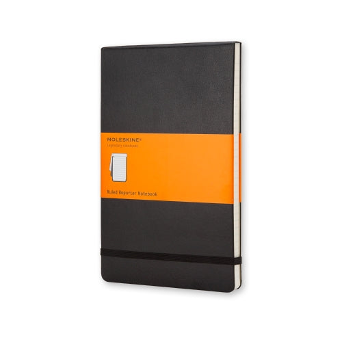 Moleskine Reporter Notebook POCKET Size 3.5" x 5.5" Ruled HARDcover BLACK
