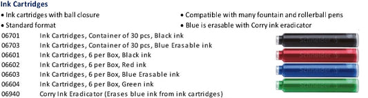 SCHNEIDER INTERNATIONAL FOUNTAIN PEN REFILLS