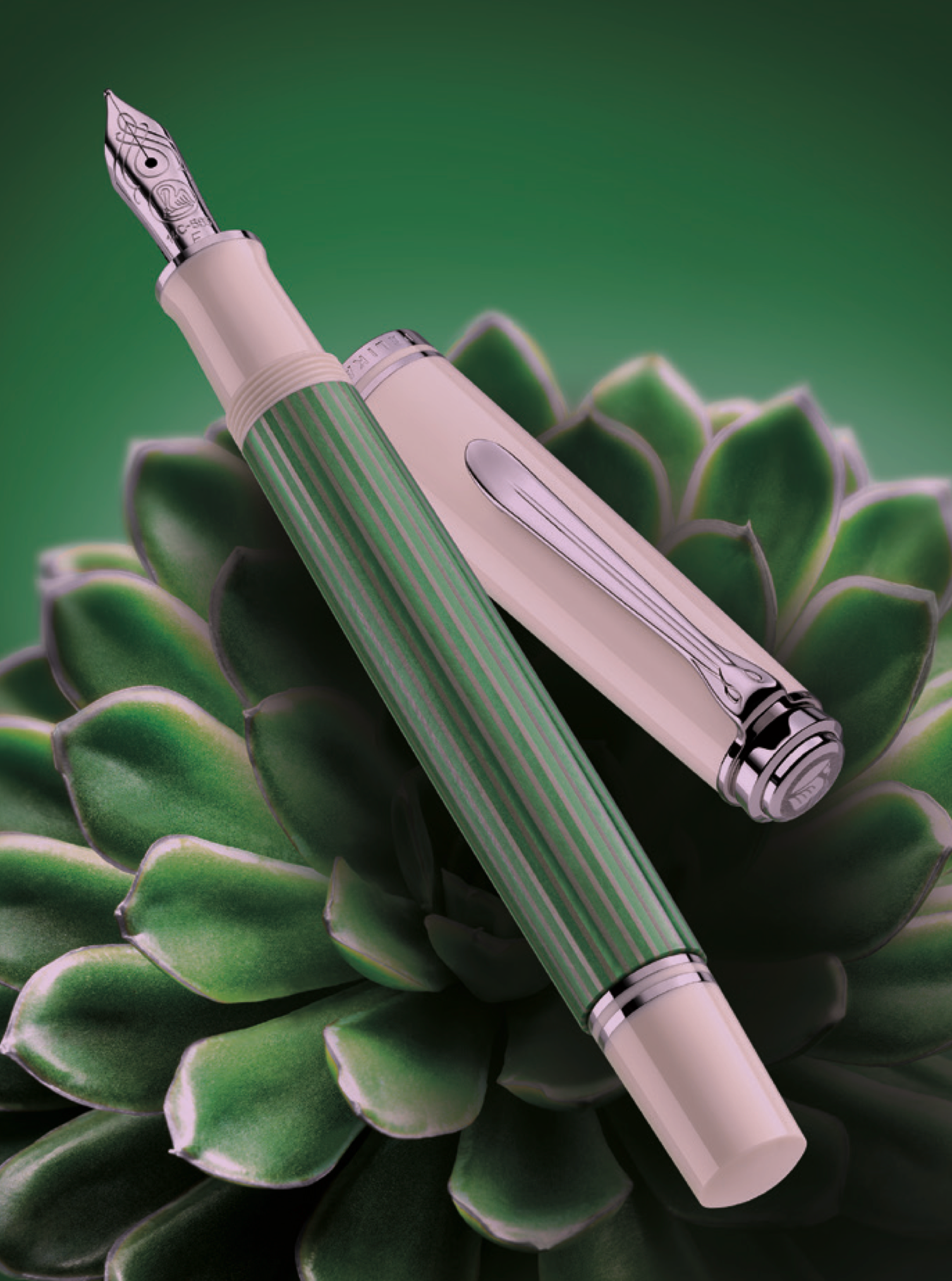 Pelikan SPECIAL EDITION Souverän® 605 Green-White, Fine Nib