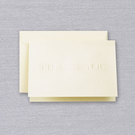 CRANE Blind Embossed Thank You Note