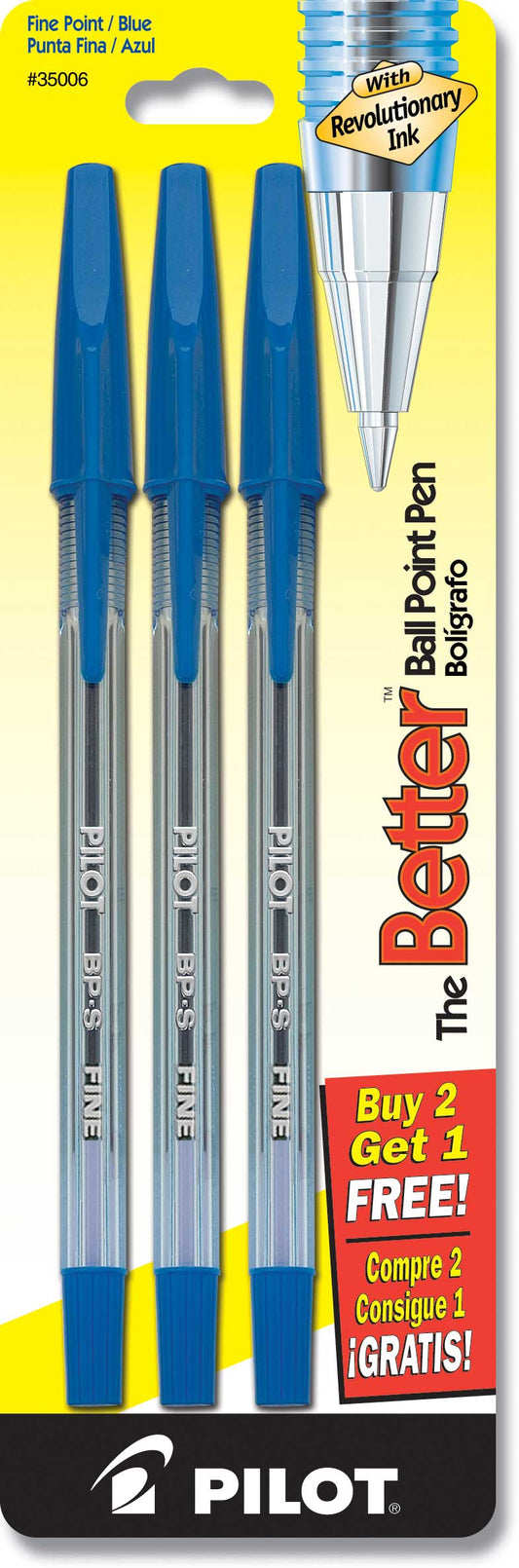 The Better Ball Point Pen Fine Point 3pack    Pilot