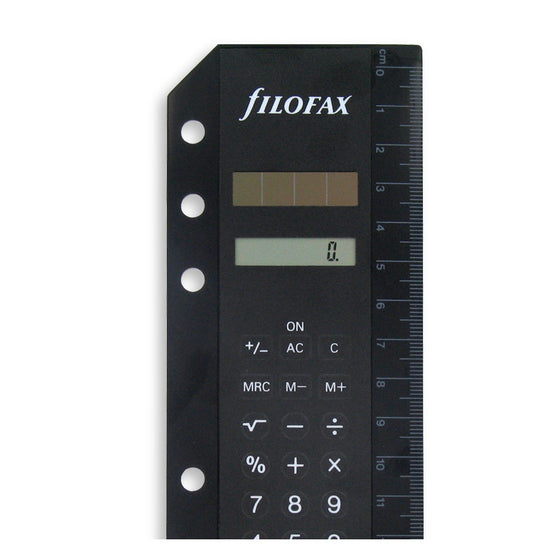 A5 Filofax Calculator Large Black suitable for Personal or A5