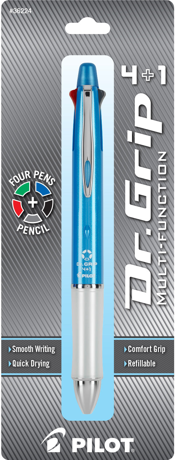 Pilot Dr. Grip 4+1 Multifunction Pen, Turquoise Barrel