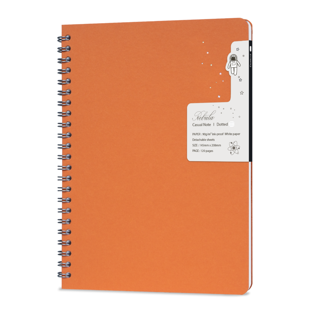 Nebula Note Casual, Dotted, Orange