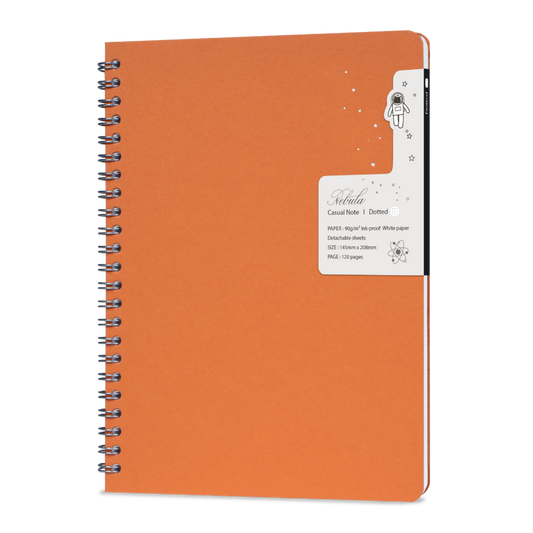 Nebula Note Casual, Dotted, Orange