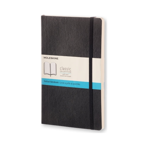 Moleskine Classic Notebook LARGE Size 5" x 8.25" DOT Soft Cover Black
