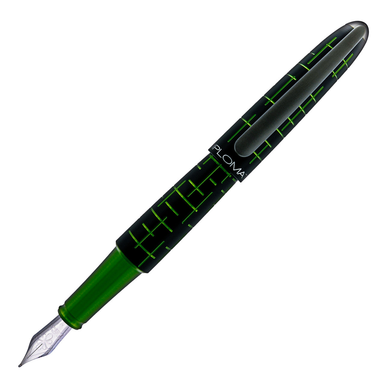 Diplomat Elox Matrix Black/Green FOUNTAIN PEN, MEDIUM NIB