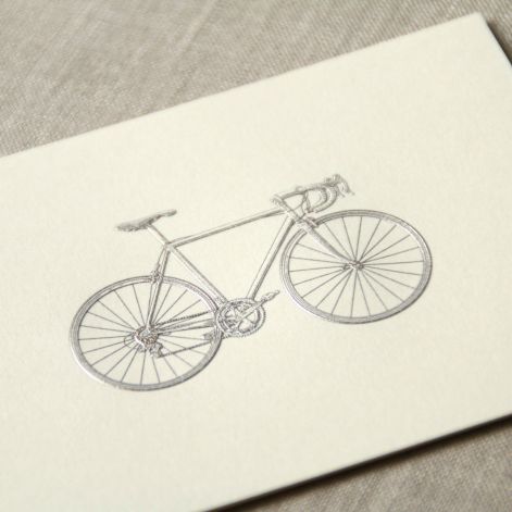 Engraved Racing Bike Note  10 notes / 10 envelopes by Crane