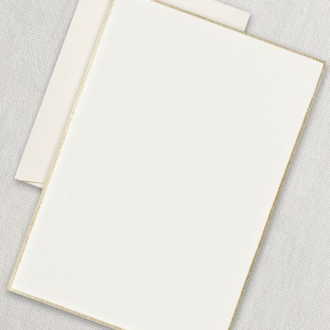 Gold Bordered Half Sheets  20 half sheets / 20 Envelopes by Crane