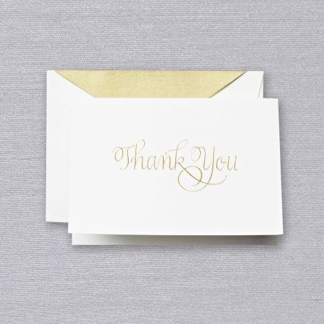 CRANE Engraved Calligraphic Thank You Note