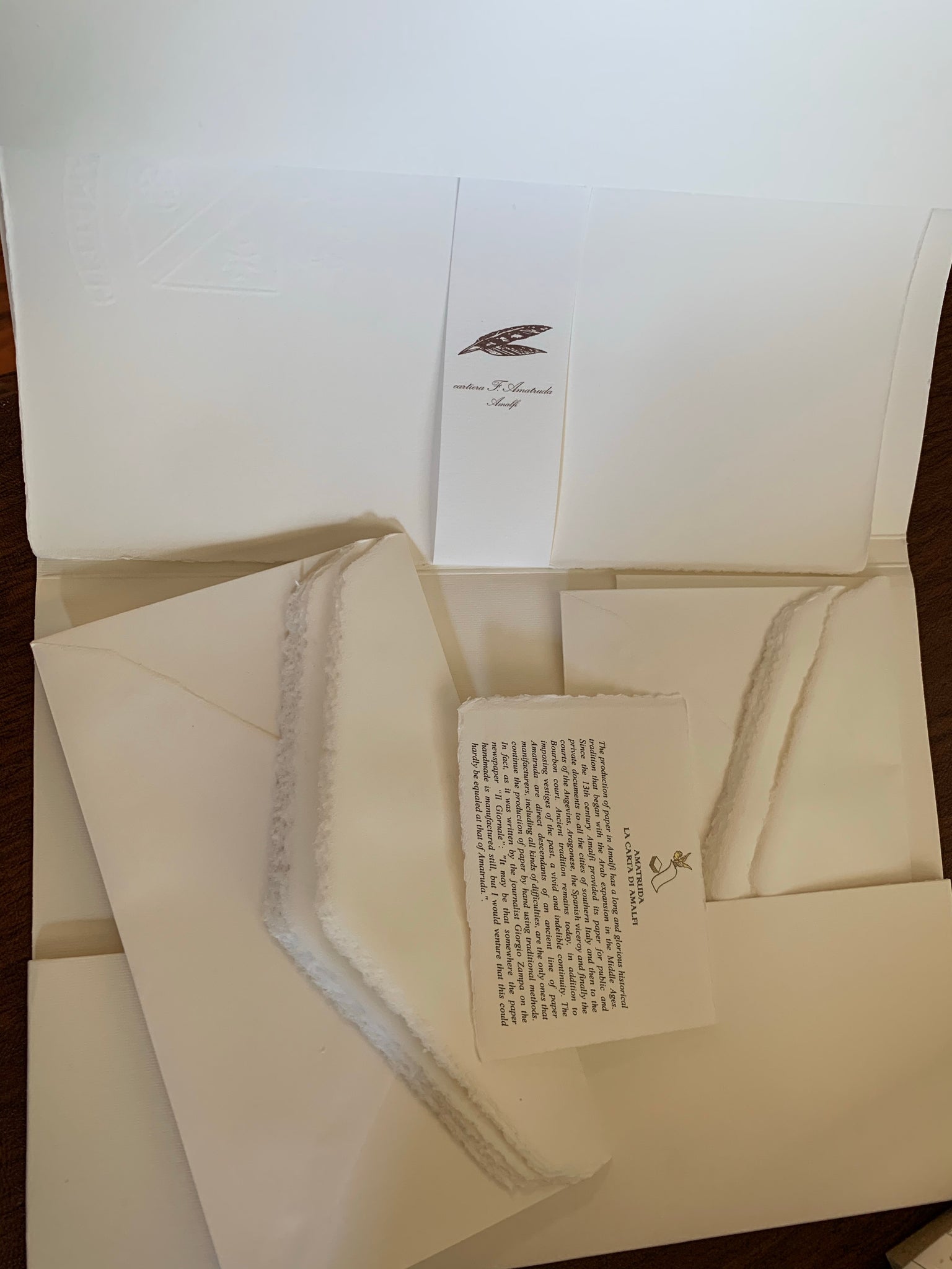 Amalfi Folder of 20 Flat Single Sheets/Envelopes  by Amatruda