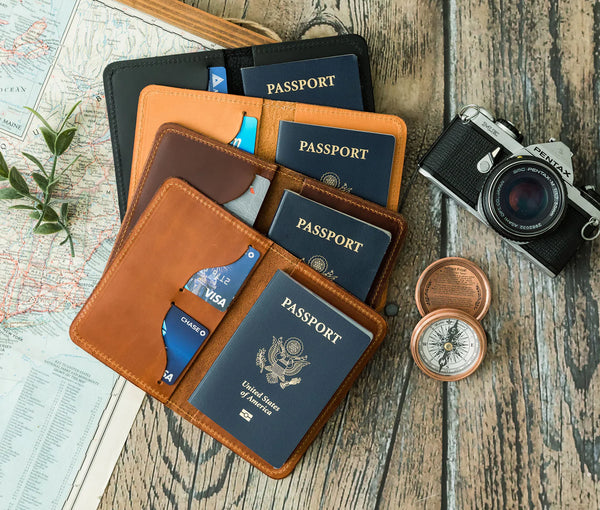 *Lifetime Leather Co Notes Leather Passport