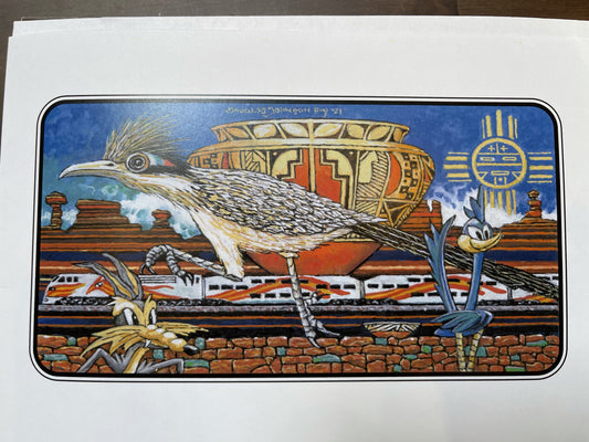 Roadrunner, Railrunner, Beep Beep! by Douglas Johnson (choose boxed or single cards)