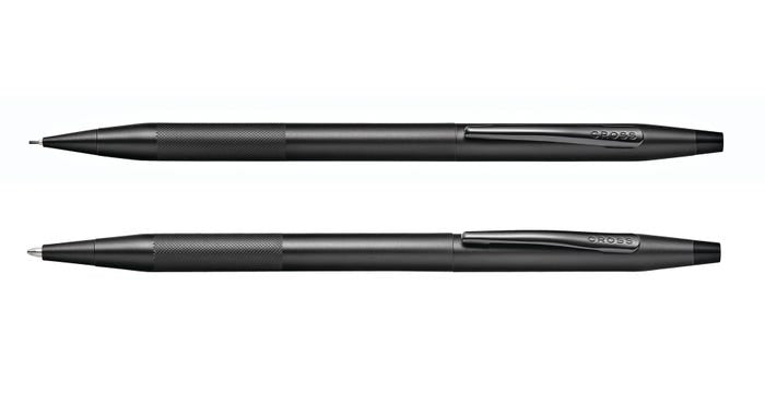 Cross Classic Century Black PVD Pen and Pencil Set with Micro-Knurl Detail