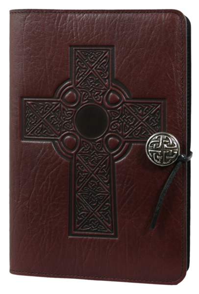 Oberon Original Journal CELTIC CROSS in WINE (6x9inches)