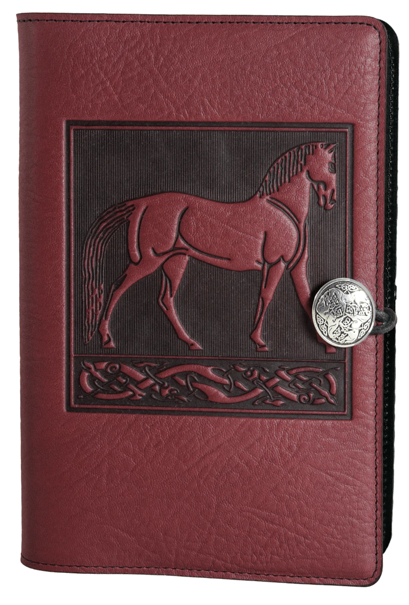 Oberon Original Journal Standing Horse in Wine (6x9inches)