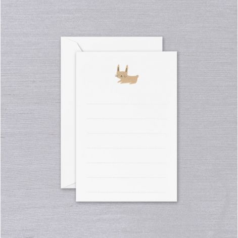CRANE Lined Bunny Correspondence Card