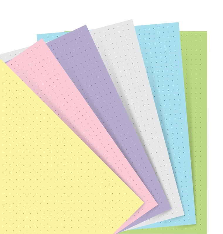 Filofax Notebook Re-fill Pastels