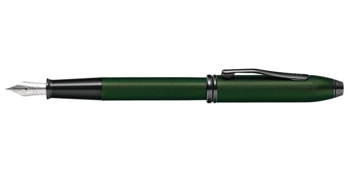 Townsend Matte Green PVD Micro-knurl Fountain Pen