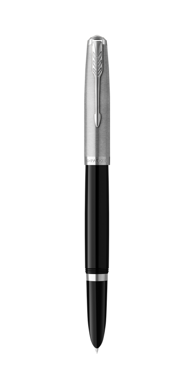 PARKER 51 BLACK CHROME TONE FOUNTAIN PEN