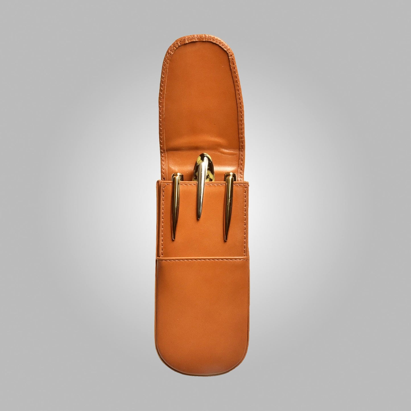 Aston Leather Triple OVAL Pen Case