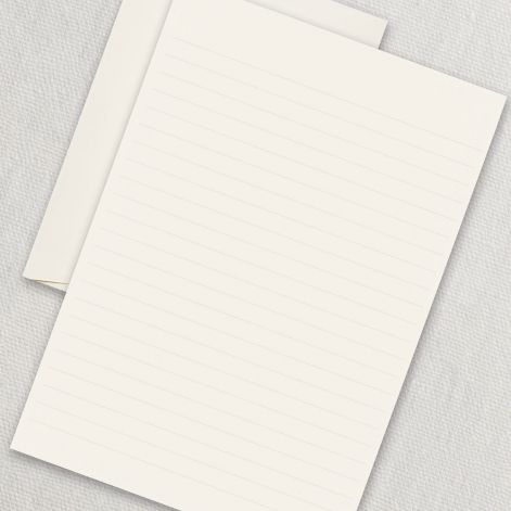 Ruled Ecru Half Sheets  20 half sheets / 20 envelopes BY CRANE