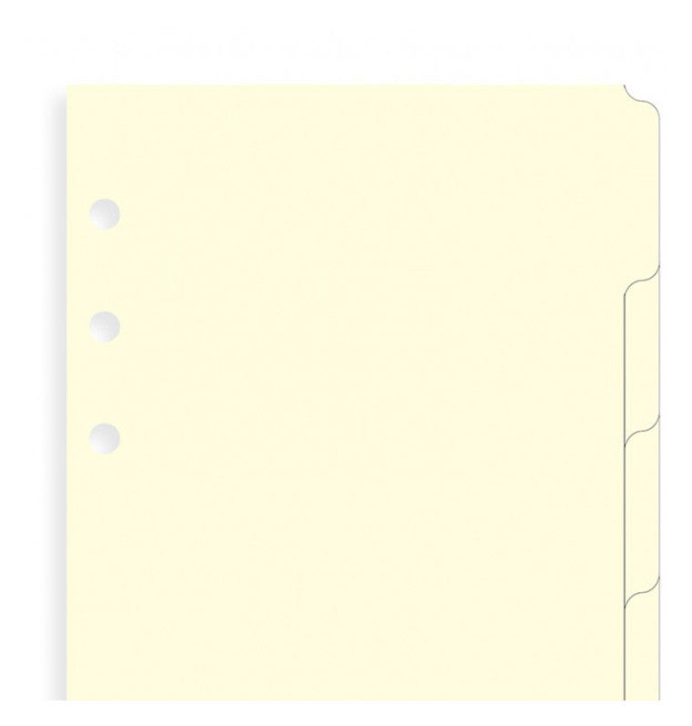 FILOFAX A5 INDEX (6 TABS) For Organizers or Clip Books