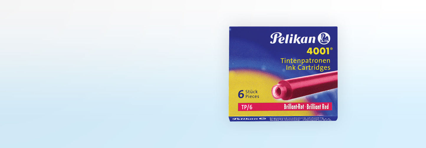 Pelikan  4001 Ink Cartridges (0.8ml 6pack)