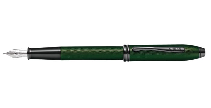 Townsend Matte Green PVD Micro-knurl Fountain Pen