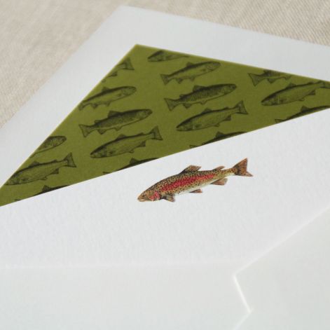 Trout Card  10 cards / 10 lined envelopes  by Crane